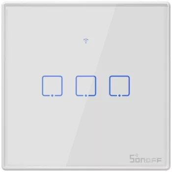 Intrerupator Smart cu Touch WiFi + RF 433 Sonoff T2 EU TX 3 canale