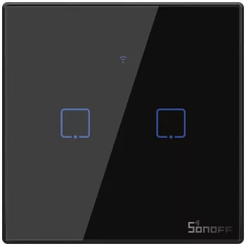 Intrerupator Smart cu Touch WiFi + RF 433 Sonoff T3 EU TX 2 canale 