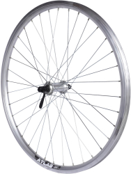 Roata fata 26 Cerurim janta dubla Atlas 559X18 butuc Shimano V-Brake 36H culoare argintiu 