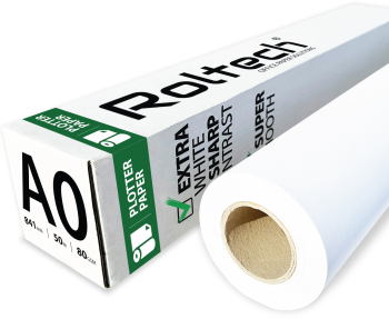 Rola Hartie plotter A0 ROLTECH - Dimensiune 841mm x 50m - 80gr 