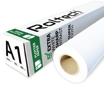 Rola Hartie plotter A1 ROLTECH - Dimensiune 594mm x 50m - 80gr 