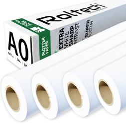 Set 4 Role Hartie plotter A0 ROLTECH - Dimensiune 841mm x 50m - 80gr 