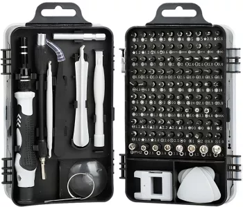 Set Profesional de Surubelnite de Precizie 115 in 1 - Kit Magnetic de Reparatii cu 98 de Biti