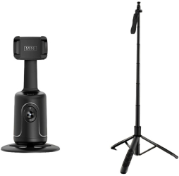 Stabilizator inteligent cu rotatie 360 grade pentru telefonul mobil cu functie de detectare si urmarire a fetei sau a obiectelor + trepied