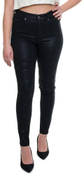 Blugi skinny dama cu aspect stralucitor Negru W31-L29 US 