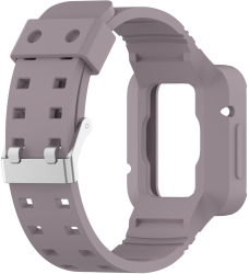 Curea cu protectie smartwatch din silicon compatibila cu Redmi Watch Lite 1 si Redmi Watch Lite 2 Gri deschis 