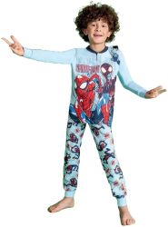 Pijamale copii Spiderman MV40M4303 3-4 ani Albastru deschis 98-104 CM 