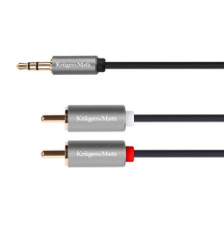 Cablu JACK 3.5 mm - 2x RCA 10m Basic KRUGER&MATZ 