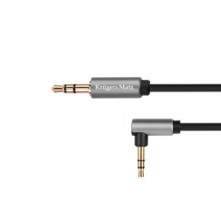 Cablu Jack 3.5 mm tata - tata 90 grade 1m BASIC Kruger&Matz 