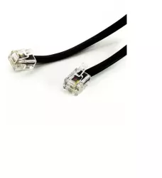 Cablu telefon RJ11 6P4C negru 2m EDC 