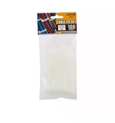 Coliere plastic 100x2.5 mm transparent 100buc Handy 
