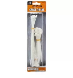 Coliere plastic albe 75buc Handy 