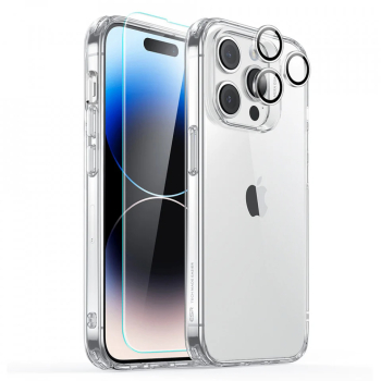Husa pentru iPhone 14 Pro + Folie - ESR Project Zero - Clear 