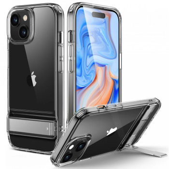 Husa pentru iPhone 15 Plus - ESR Air Shield Boost Kickstand - Clear 