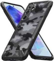 Husa pentru Samsung Galaxy A55 5G - Ringke Fusion X Design - Camo Black 
