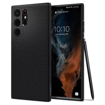 Husa pentru Samsung Galaxy S22 Ultra 5G - Spigen Liquid Air - Matte Black 