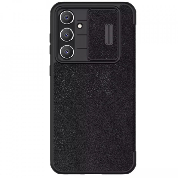 Husa pentru Samsung Galaxy S23 FE - Nillkin Qin Pro Leather Case - Black 