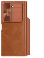 Husa pentru Samsung Galaxy Z Fold6 - Nillkin Qin Pro Leather Case - Brown 
