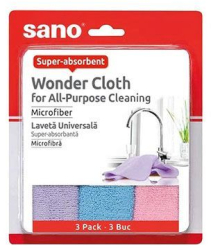 Laveta microfibra Sano Wonder 3 buc / set 