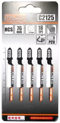 Panza lama fierastrau pendular pentru lemn HCS prindere tip T taiere curbata 18 TPI set 5 buc 76 mm Richmann 