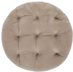 Perna scaun imitatie catifea rotunda diametru 40 cm bej 