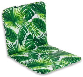 Perna subtire pentru scaun cu spatar cu doua fete elastic de prindere 43x87x2.5 cm alb cu verde 