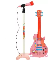 Set chitara si microfon roz Hello Kitty 