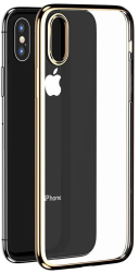 Husa Benks iPhone Xs Max Electroplated Transparent/Auriu 