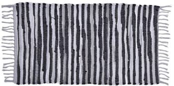 Pres traditional impletituri franjuri 80x50 cm gri cu negru 