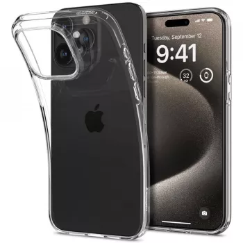Husa pentru iPhone 15 Pro Max - Spigen Liquid Crystal - Clear 