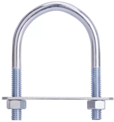 Brida prindere panou gard stalp rotund 42 4mm zincat 