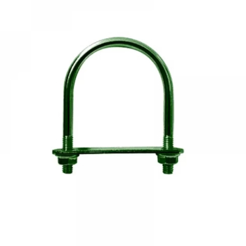 Brida prindere panou gard stalp rotund 48 3mm verde 