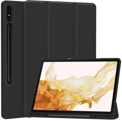 Husa pentru Samsung Galaxy Tab S7 Plus / S8 Plus - Techsuit Flex Trifold - Black 