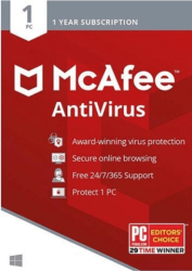 Licenta 2024 pentru McAfee ANtiVirus - 1-AN / 1-Dispozitive - TSS