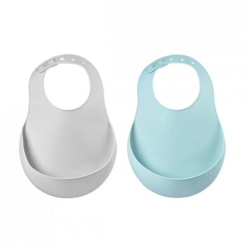 Set 2 Bavete silicon Beaba Airy Green/Light Grey 