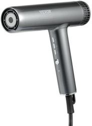 Uscator de par de mare viteza 1900 W 108000 rpm 3 de milioane de ioni negativi 3 temperaturi 3 viteze motor fara perii Gri 
