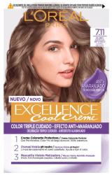 Vopsea de par cu Pro-Keratina si Ceramide LOreal Paris Excellence Cool 7.11 Blond Cenusiu Intens 192 ml 