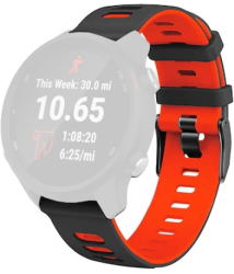 Curea silicon Quick Release compatibila cu Samsung Galaxy Watch Huawei Watch / Amazfit GTR 47 mm latime 22 mm Double Color Negru / Rosu 