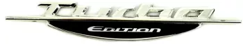 Emblema Auto Turbo Edition Reliefata 3D - Cu Banda Adeziva