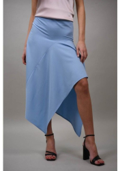 FUSTA LUNGA ASIMETRICA CHIARA S Baby Blue 