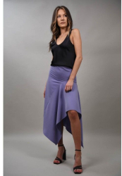 FUSTA LUNGA ASIMETRICA CHIARA S Violet 