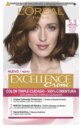 Vopsea de par permanenta cu Pro-Keratina si Ceramide LOreal Paris Excellence 5.3 Maro Auriu Deschis 192 ml 