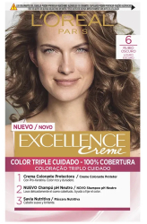 Vopsea de par permanenta cu Pro-Keratina si Ceramide LOreal Paris Excellence 6 Blond Inchis 192 ml 