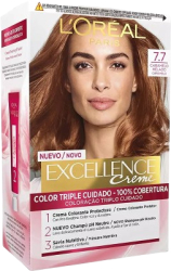 Vopsea de par permanenta cu Pro-Keratina si Ceramide LOreal Paris Excellence 7.7 Caramel Rece 192 ml 