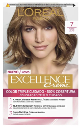 Vopsea de par permanenta cu Pro-Keratina si Ceramide LOreal Paris Excellence 7 Blond 192 ml 