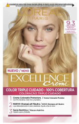 Vopsea de par permanenta cu Pro-Keratina si Ceramide LOreal Paris Excellence 9.3 Blond Auriu Deschis 192 ml 