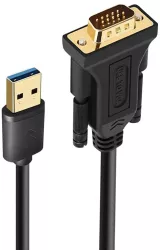 Cablu adaptor USB 3.0-VGA tata-mama 1.5m fara JACK 3.5 mm audio