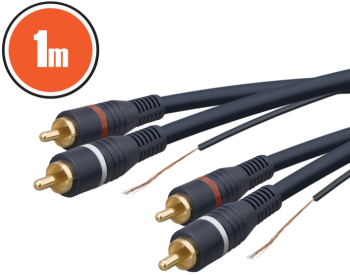 Cablu audio 2x RCA 1m cu fir remote 