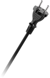 Cablu cu stecher schuko H05RR-F 2x1mm2 5m negru URZ1231 