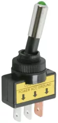 Comutator 2 pozitii OFF-ON 1 circuit 20A 12V cu LED verde cu retinere 